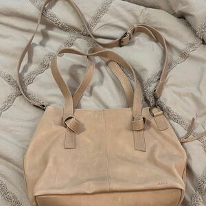 NWOT ABLE Rachel Utility Tote Blush Tan Suede Leather